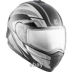 Snowmobile Helmet Electric Modular CKX Tranz 1.5 AMS Warrior Gray Black Small