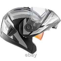 Snowmobile Helmet Electric Modular CKX Tranz 1.5 AMS Warrior Gray Black XLarge