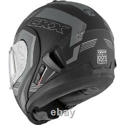 Snowmobile Helmet Modular Flip Up CKX Tranz RSV 1.5 AMS Omeg Mat Grey XLarge