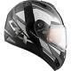 Snowmobile Helmet Modular Flip Up Ckx Tranz Rsv Offence Grey Black Medium