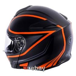 TORC T2815VP223 T-28 Vapor Medium Black/Orange/Gray Modular Helmet