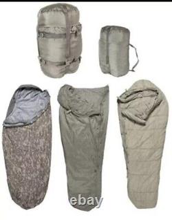 USGI Sleep System Army ACU IMSS 5 Piece Military Sleeping Bag USGI Excellent