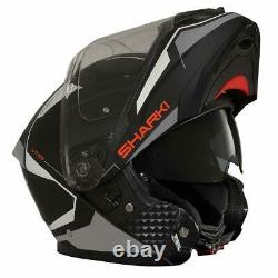 Vemar Sharki Flip Modular Motorcycle Motorbike Helmet Cutter Matt Black Grey