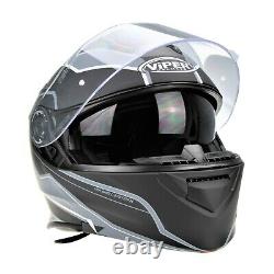 Viper Rs-v171 Bluetooth Blinc Flip Front Motorcycle Helmet + Pinlock Zone Grey