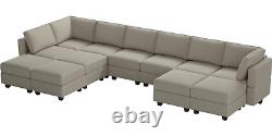 Wylodene 84.7'' Wide Genuine Velvet Reversible Modular Corner Sectional