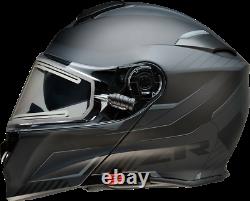 Z1R Mens Solaris Modular Scythe Electric Shield Helmet Black/Gray Large