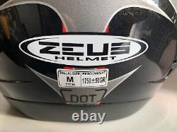 Zeus Helmet Snowmobile ZS-508WS Blck Red Grey Adult M 57CM Great Cond. See Notes