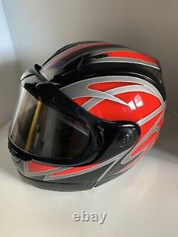 Zeus Helmet Snowmobile ZS-508WS Blck Red Grey Sz M 57CM Great Cond. See Descrip