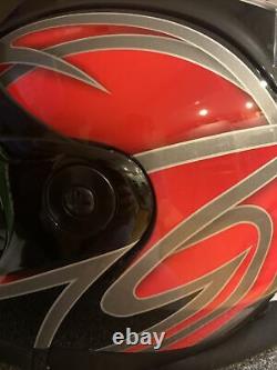 Zeus Vintage Helmet Snowmobile ZS-508WS Black/Red/Grey Size M 57CM Amazing Cond