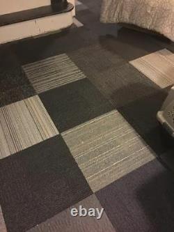 288 Pieds Carrés Brand New Carpet Tile Square Tiles Gray Black Silver Modular Assortiment