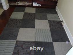 528 Pieds Carrés Shaw Brand New Carpet Tile Square Tiles Gris Noir Argent Modulaire