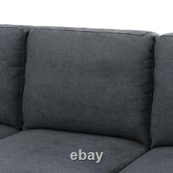 78'' Arme Encastré Modulaire 3 Seater Canapé Modern Couch Salon