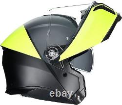Agv Tourmodular Moto Casque Balance Black/yellow Fluo/gray Large