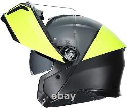 Agv Tourmodular Moto Casque Balance Black/yellow Fluo/gray Large
