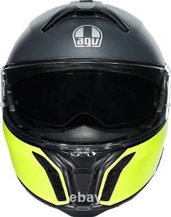 Agv Tourmodular Moto Casque Balance Noir/jaune Fluo/gray Moyen