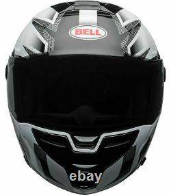 Bell Srt Predator Modular Motorcycle Helmet Gloss Blanc/noir/gris Grande Inb