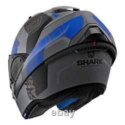 Casque Shark Evo-One-2 Slasher Gris Foncé-Noir-Bleu taille Medium