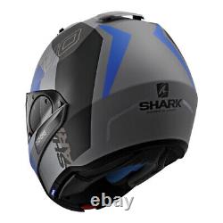 Casque Shark Evo-One-2 Slasher Gris foncé-noir-bleu Taille 2X-Large
