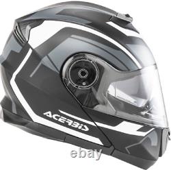 Casque de moto intégral ACERBIS MODULAR avec visière interne neuve pour route, noir/gris.