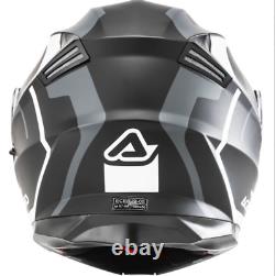 Casque de moto intégral ACERBIS MODULAR avec visière interne neuve pour route, noir/gris.