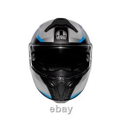 Casque de moto modulaire AGV Tourmodular Stray Matt Noir Gris Bleu. NOUVEAU