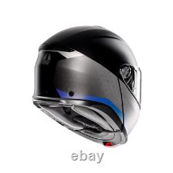 Casque de moto modulaire AGV Tourmodular Stray Matt Noir Gris Bleu. NOUVEAU