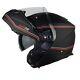 Casque De Moto Modulaire G-mac Glide Evo Flip Up Dvs En Satin Noir/gris/rouge