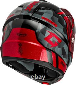 Casque de moto modulaire Gmax MD-74 Striker noir-gris rouge