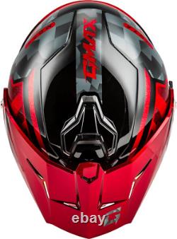 Casque de moto modulaire Gmax MD-74 Striker noir-gris rouge