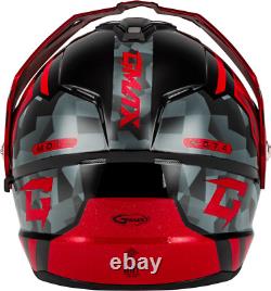 Casque de moto modulaire Gmax MD-74 Striker noir-gris rouge