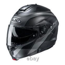 Casque de moto modulaire HJC C91 Taly en noir/gris taille 3XL