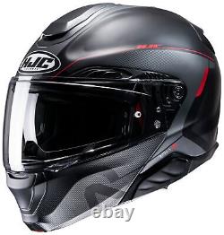 Casque de moto modulaire HJC RPHA 91 Combust rouge/gris