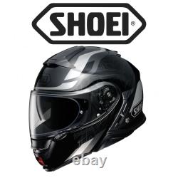 Casque de moto modulaire Shoei Neotec II MM93 2 voies noir-gris-argent TC5