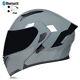 Casque De Moto Modulaire à Double Lentille Flip-up Bluetooth Doc Ece