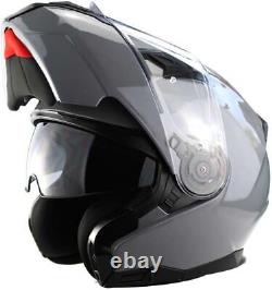 Casque de moto modulaire à visière double intégrale à face avant basculante Viper Rs-v345