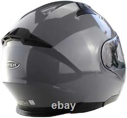 Casque de moto modulaire à visière double intégrale à face avant basculante Viper Rs-v345