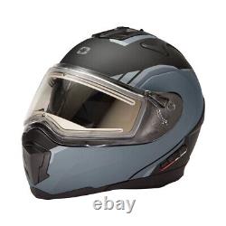 Casque de motoneige modulaire Polaris 2.0 anti-rayures anti-buée homologué DOT noir/gris