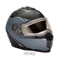 Casque de motoneige modulaire Polaris 2.0 anti-rayures anti-buée homologué DOT noir/gris