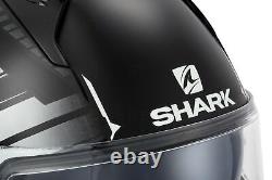 Casque modulable Shark Helmets Evo-One 2 Lithion Dual noir/chrome/gris en taille L