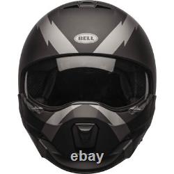 Casque modulaire Bell Helmets Broozer Arc, noir mat/gris, toutes les tailles.
