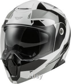 Casque modulaire Dual Sport Fly Racing Odyssey Summit Noir/Blanc/Grise