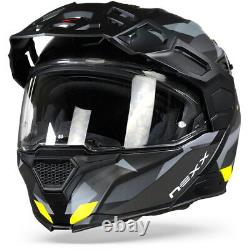 Casque modulaire Nexx X. Vilijord Taiga Noir Néon Mat Nouveau! Livraison rapide