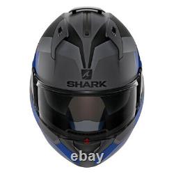 Casque modulaire Shark Helmets Evo-One 2 Slasher X-Large Gris foncé/Noir/Bleu