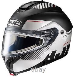 Casque modulaire de neige HJC C91 Prod avec écran électrique chauffant noir/blanc/gris