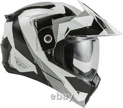 Casque modulaire dual sport Fly Racing Odyssey Summit noir/blanc/gris