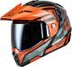 Casque Modulaire Tout-terrain Gmax Md-74 Striker (noir/gris/orange Métallique, Très Grand)