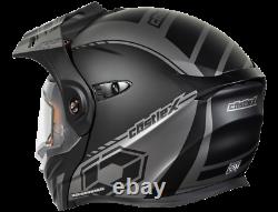 Castle X Exo-cx950 Task Electric Modular Snowmobile Helmet Matte Gray/black 2xl