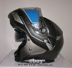 Hjc Cl-max3 Flow Electric Snowmobile Helmet Gris Noir Moyen Crème Solaire Modulaire