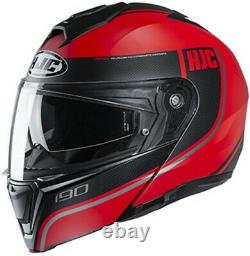 Hjc I90 Davan Modular Flip-up Full-face Motorcycle Helmet Sf Rouge/noir/gris