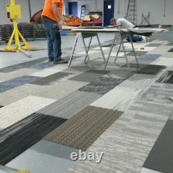 New Shaw Brand Carpet Tile Planks Modular Gray Black Silver Colors 540 Pieds Carrés